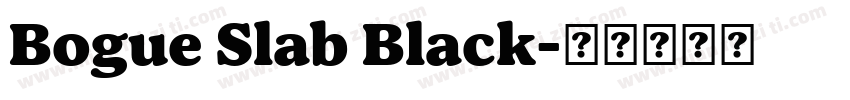 Bogue Slab Black字体转换